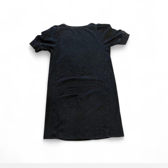 Black Acid Wash T Shirt Shift Dress Pockets Sz Small - Picture 5 of 7